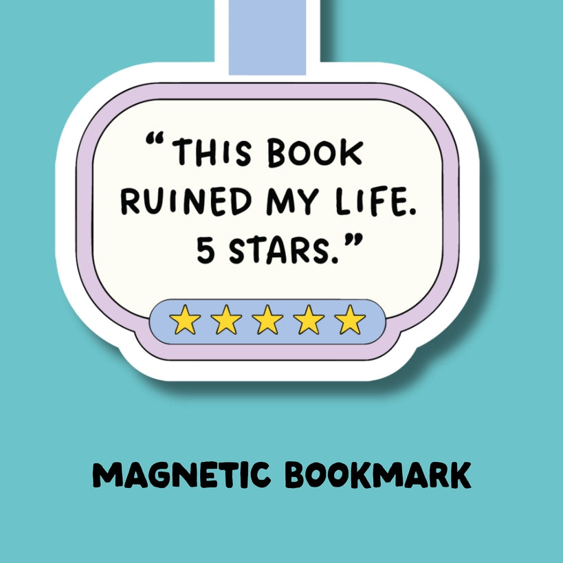 Bookmark (Magnetic) - This Book Ruined My Life 5 Stars