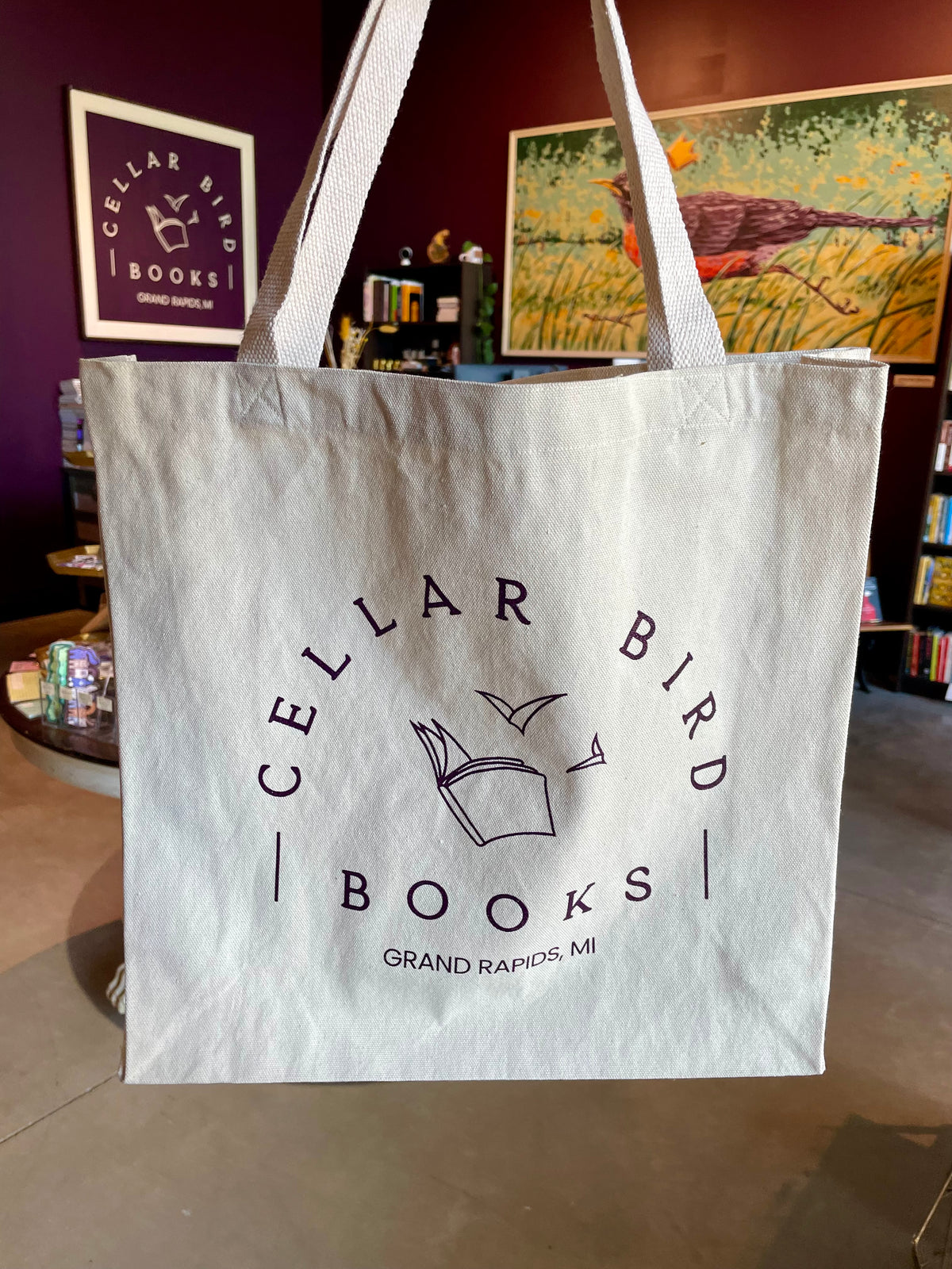 Cellar Bird Books Tote Bag