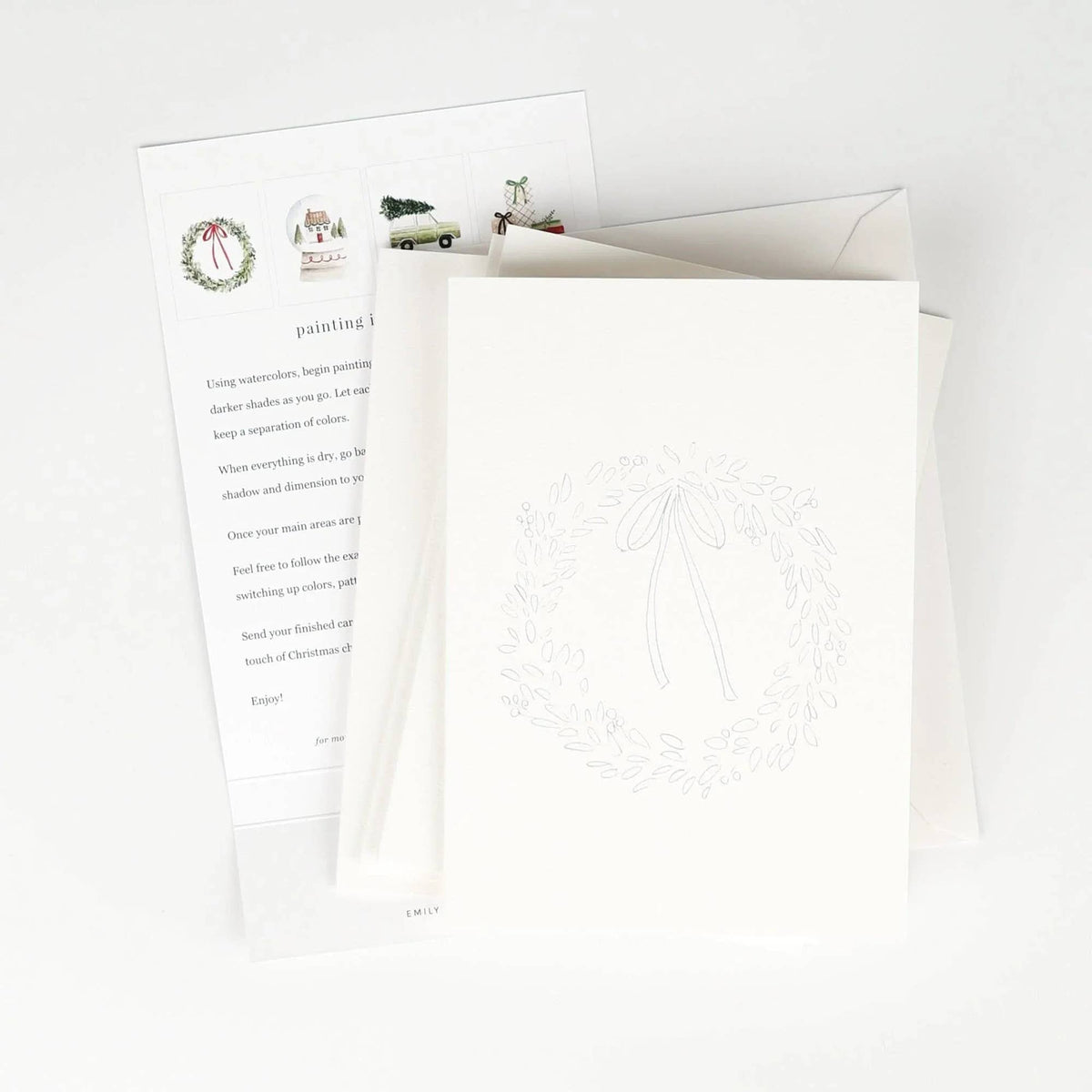 Watercolor Notecards - Christmas Cheer