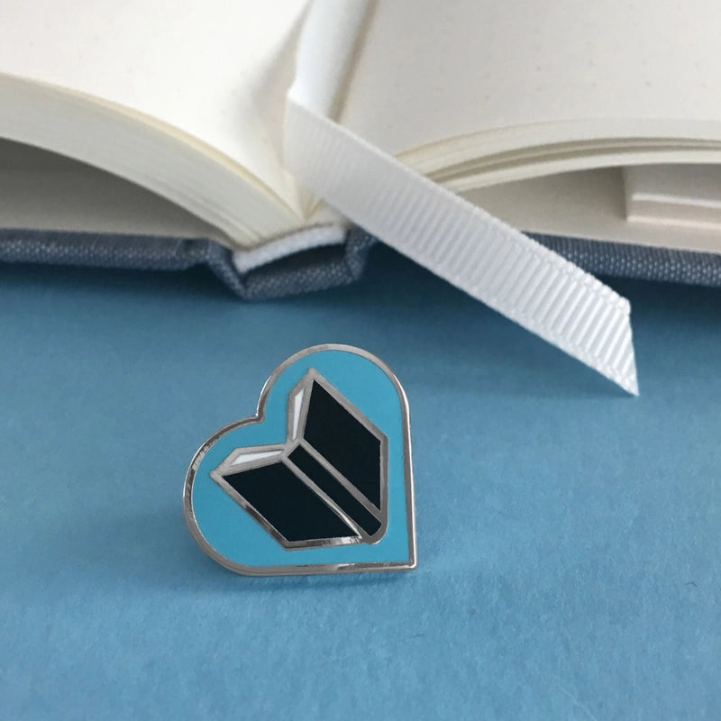 Enamel Pin - Book Heart