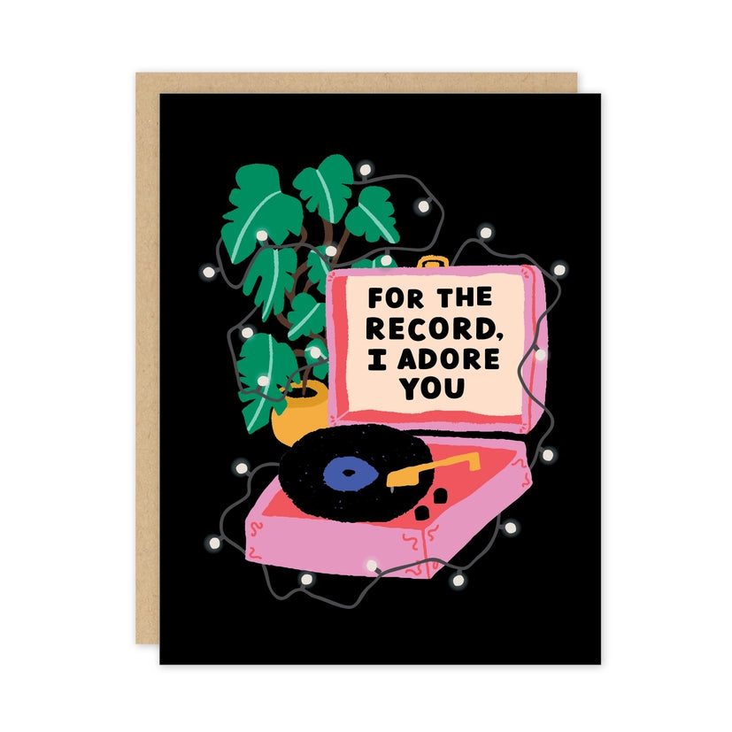 Greeting Card - Adore You Record