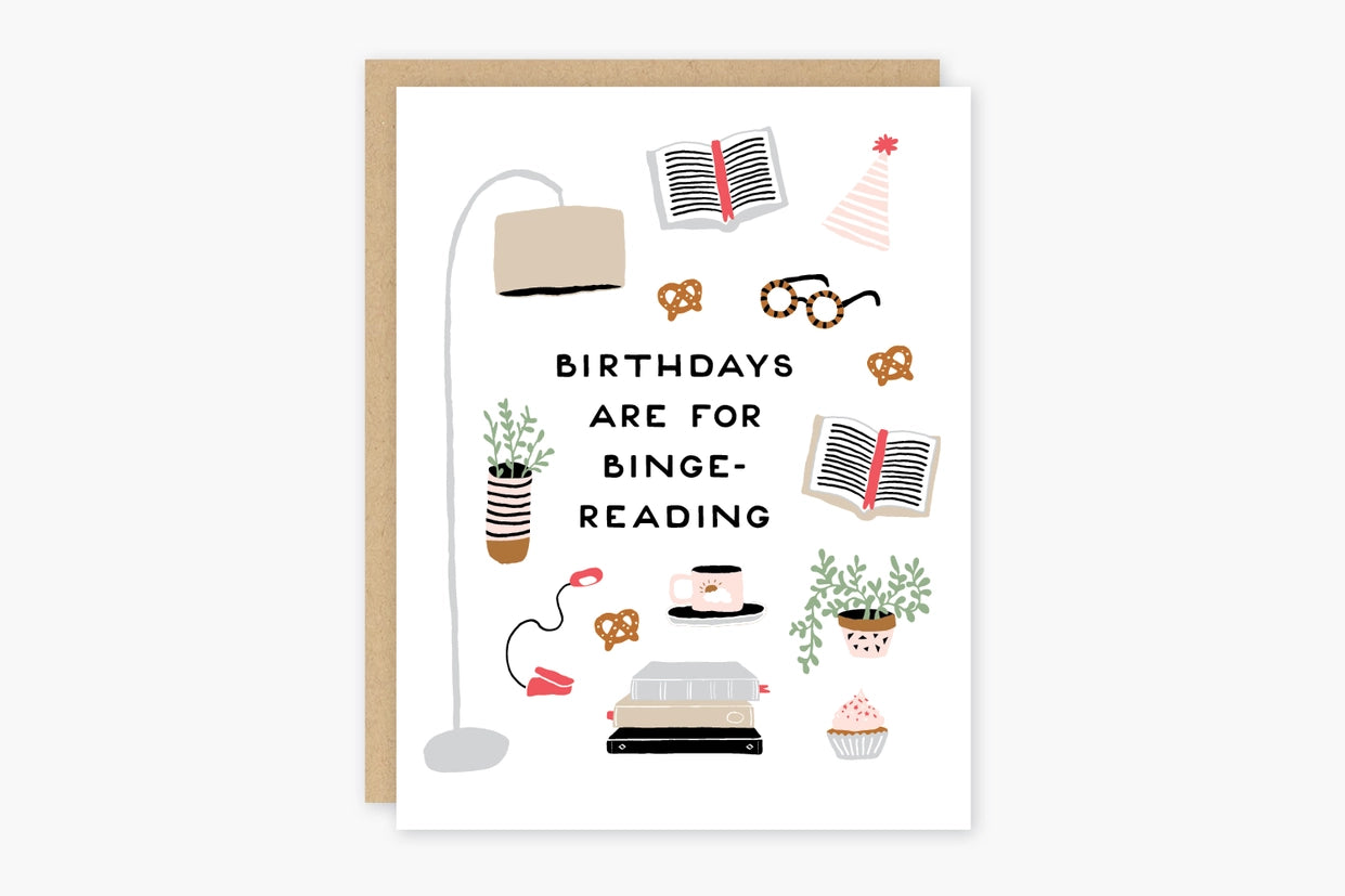 Greeting Card - Birthday Binge-Reading