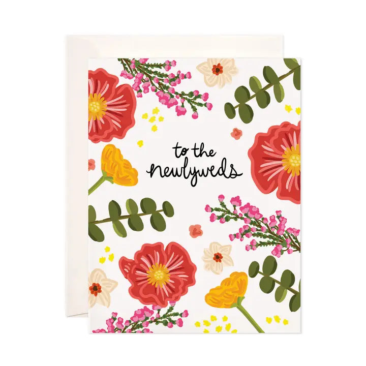 Greeting Card - Floral Newlyweds