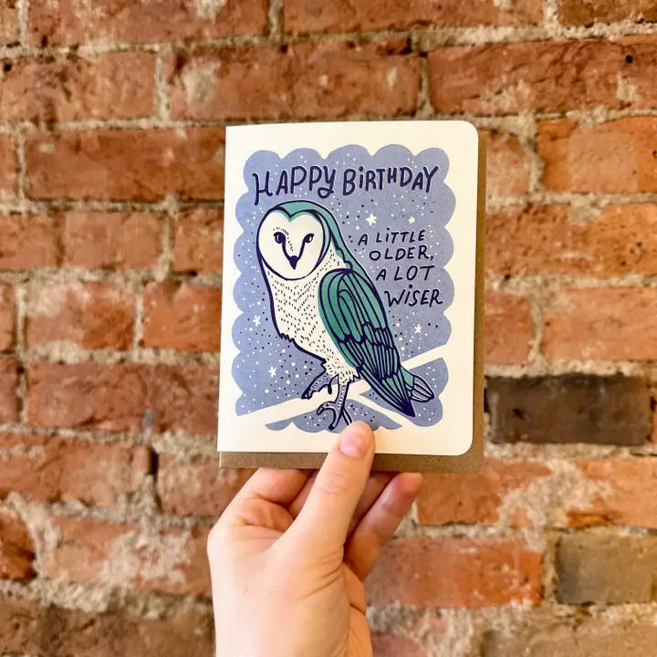 Greeting Card - Wiser Owl Birthday