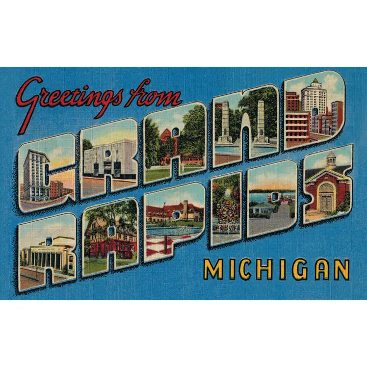 Postcard - Greetings from Grand Rapids