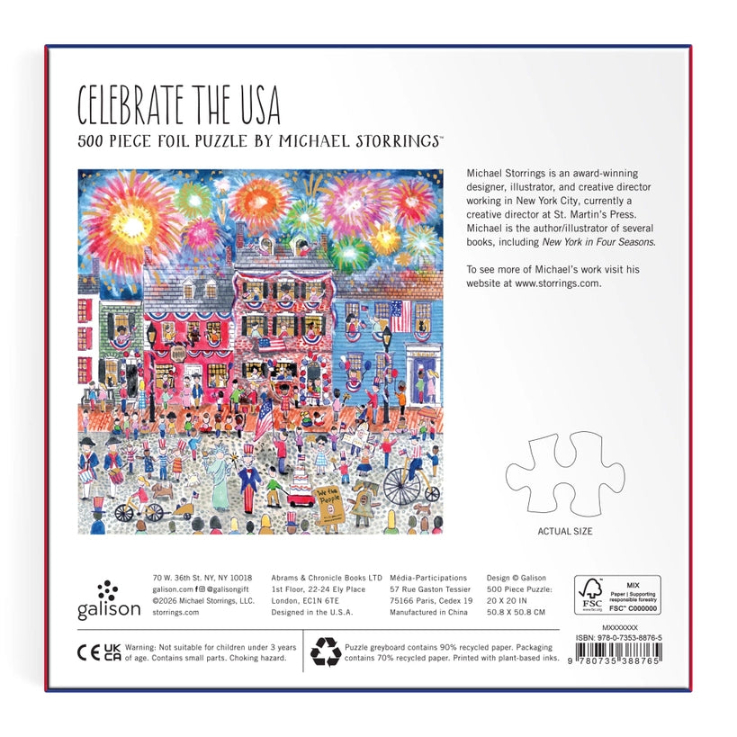 Puzzle - Michael Storrings Celebrate The USA (500 Piece Foil)