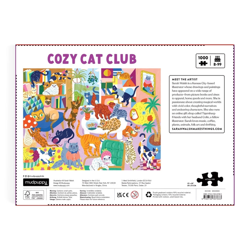 Puzzle - Cozy Cat Club (1000 Piece)