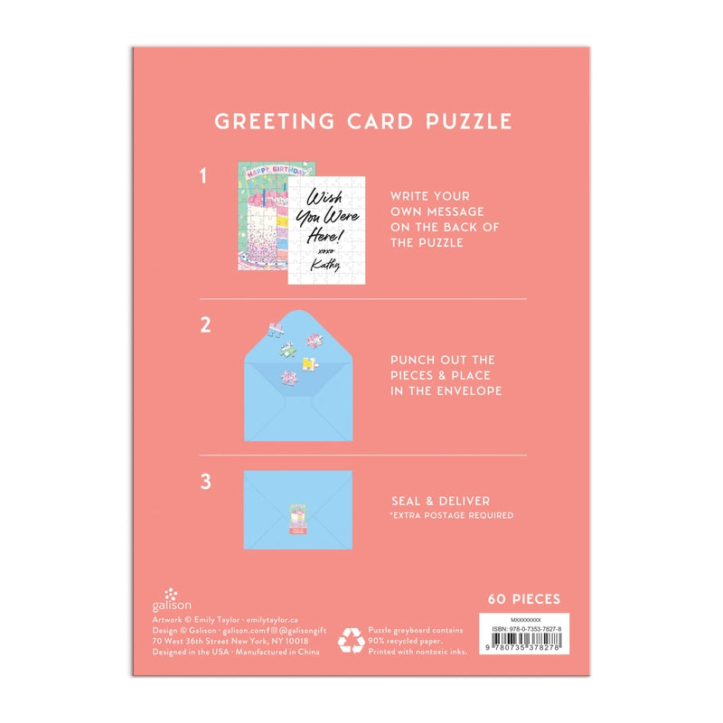 Greeting Card Puzzle - Confetti Birthday Cake