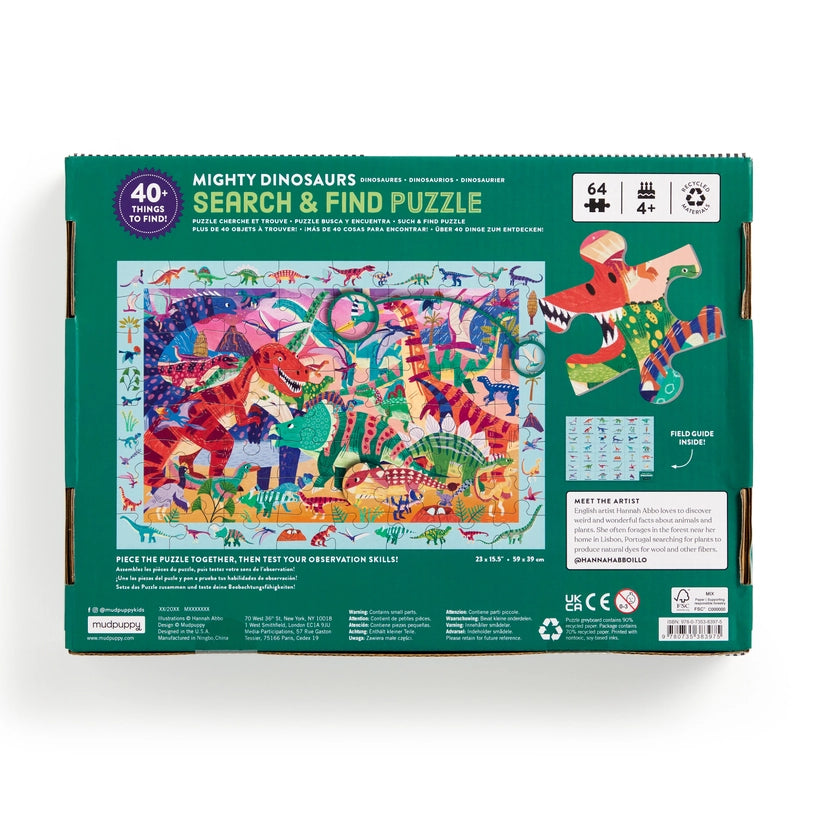 Puzzle - Mighty Dinosaur Search and Find (64 Piece)
