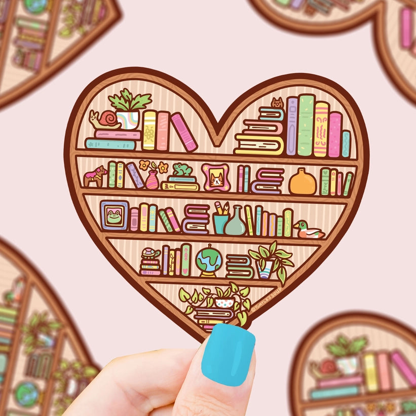 Sticker - Bookshelf Heart