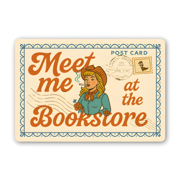 Sticker - Meet Me At the Bookstore Cowgirl