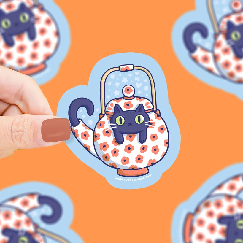 Sticker - Teapot Kitty