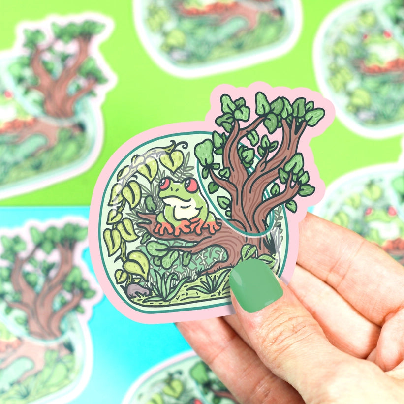 Sticker - Tree Frog Terrarium