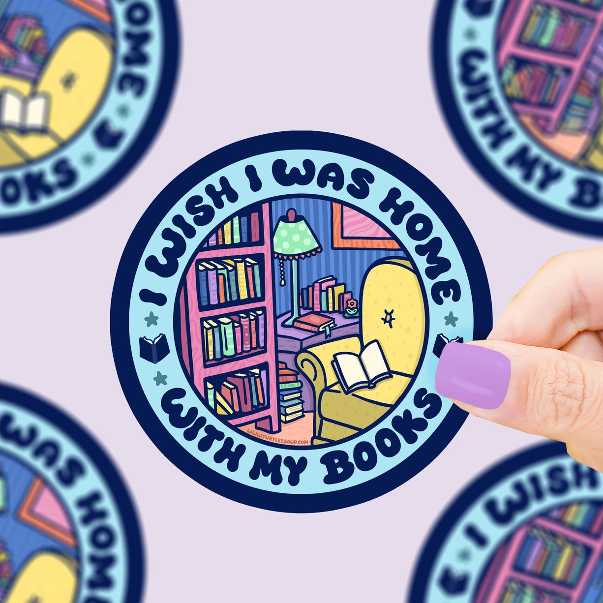 Sticker - Wish I Was Home With My Books
