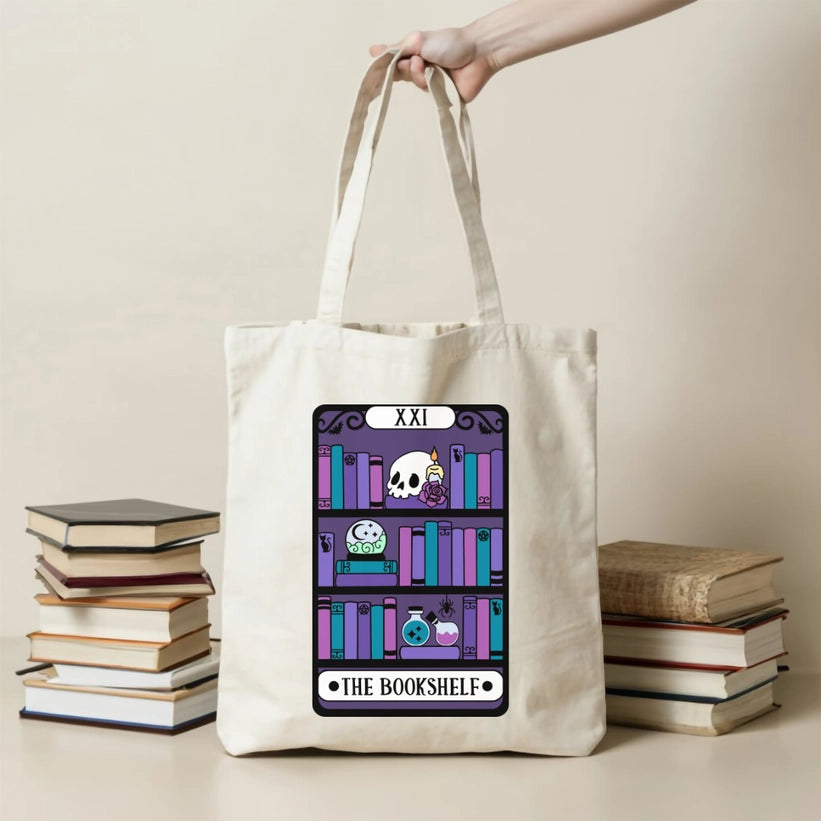 Tote Bag - The Bookshelf Tarot Card