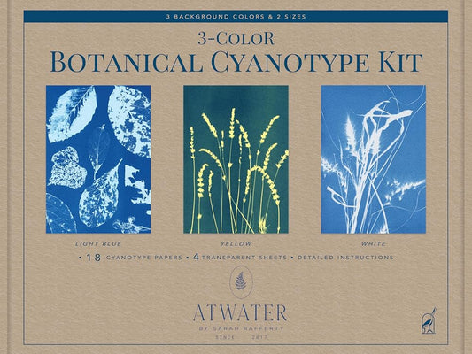 3-Color Botanical Cyanotype Kit: Beginner-Friendly Solar Printing Kit for DIY Nature Art cover image