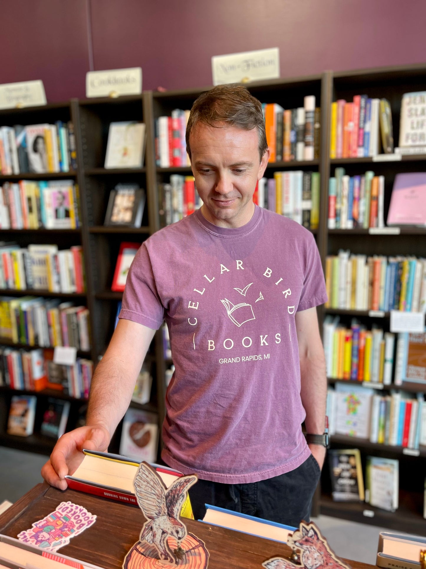 Cellar Bird Books T-Shirt