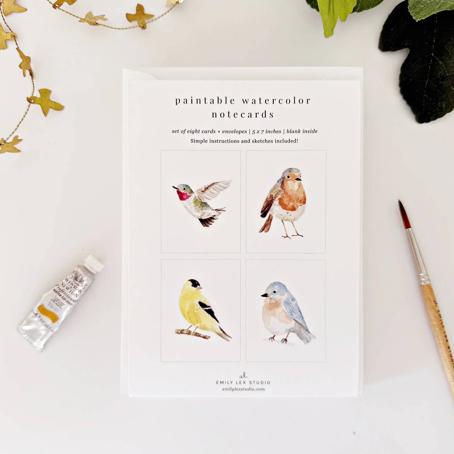 Watercolor Notecards - Birds
