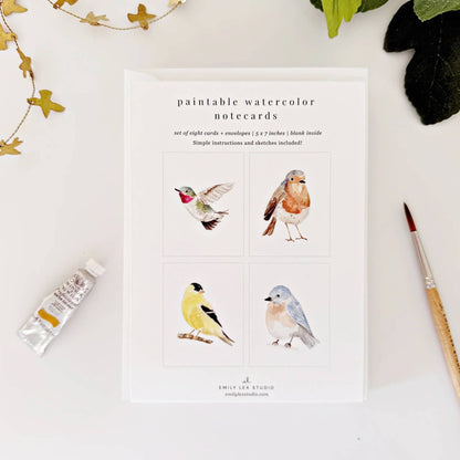 Watercolor Notecards - Birds
