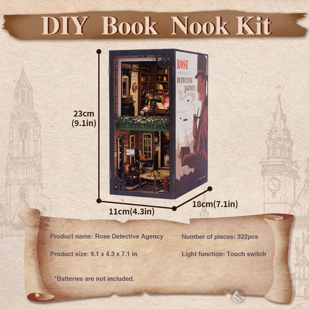 DIY Kit - Rose Detective Agency Book Nook