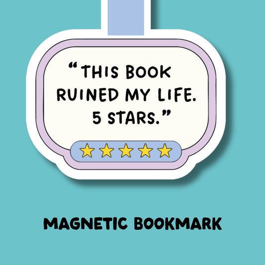 Bookmark (Magnetic) - This Book Ruined My Life 5 Stars