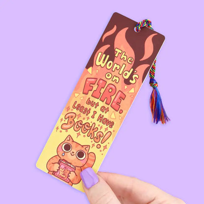 Bookmark - World's On Fire Cat
