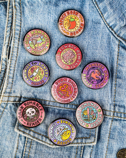 Pinback Button - Dark Romance Reader