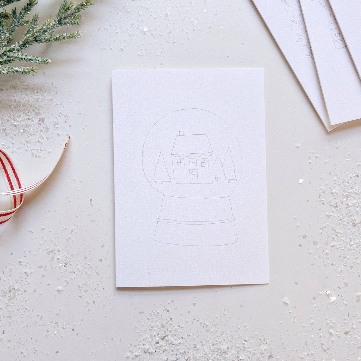 Watercolor Notecards - Christmas Cheer