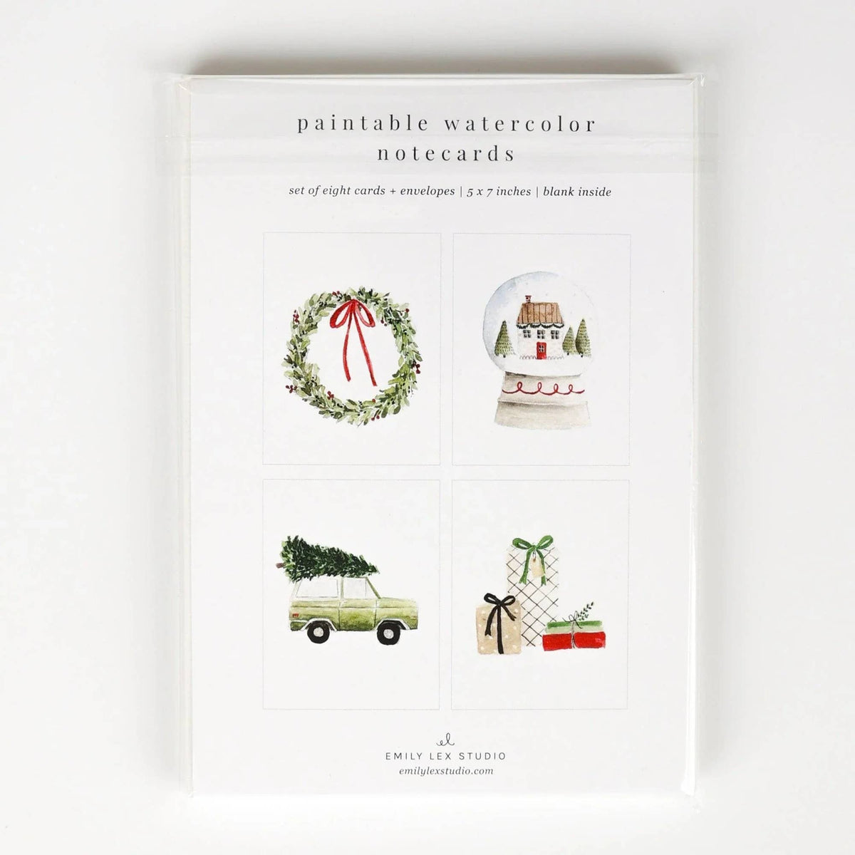 Watercolor Notecards - Christmas Cheer