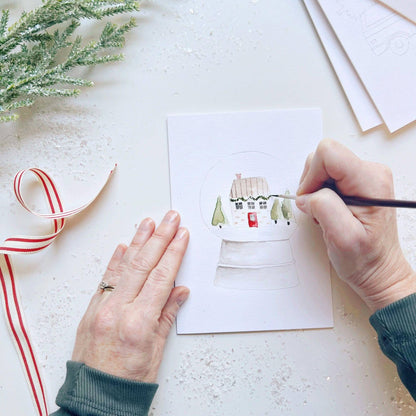 Watercolor Notecards - Christmas Cheer