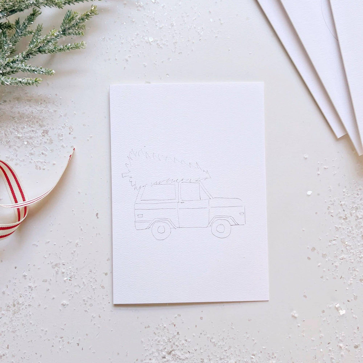Watercolor Notecards - Christmas Cheer