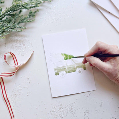Watercolor Notecards - Christmas Cheer