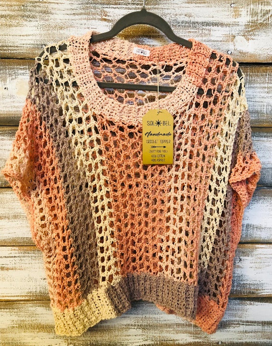 Crochet Topper - Peachy