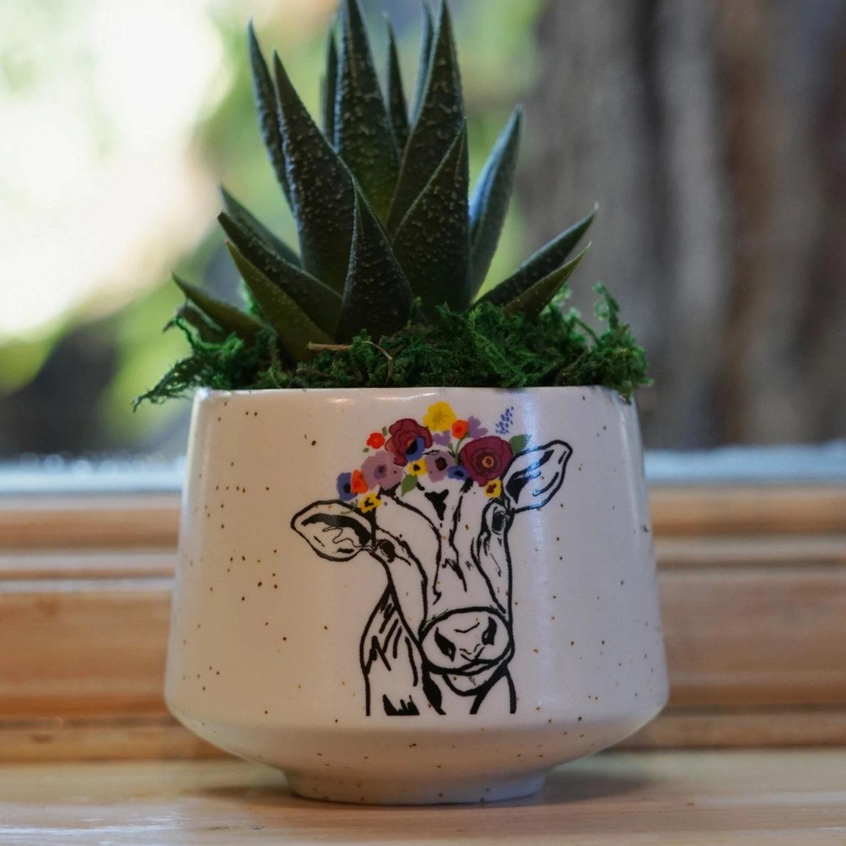 Stoneware Cup - Cow Crown