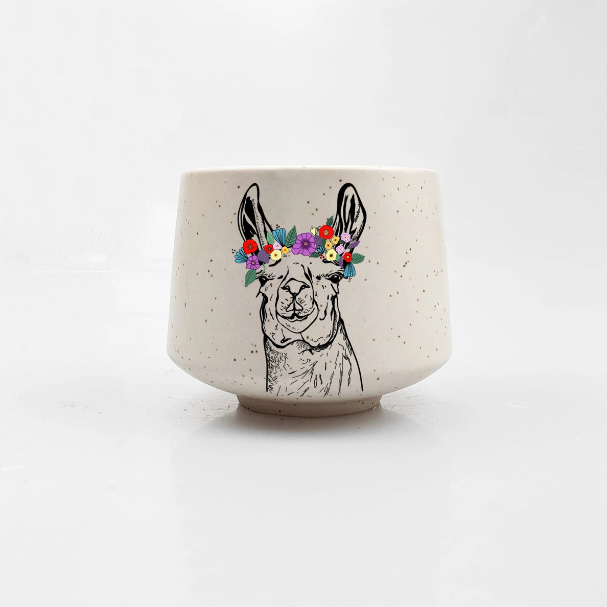 Stoneware Cup - Llama Crown