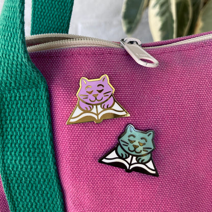 Enamel Pin - Book Cat