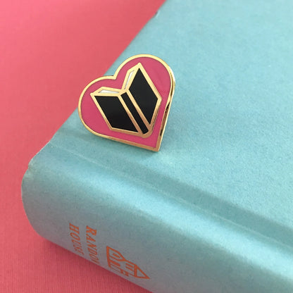 Enamel Pin - Book Heart