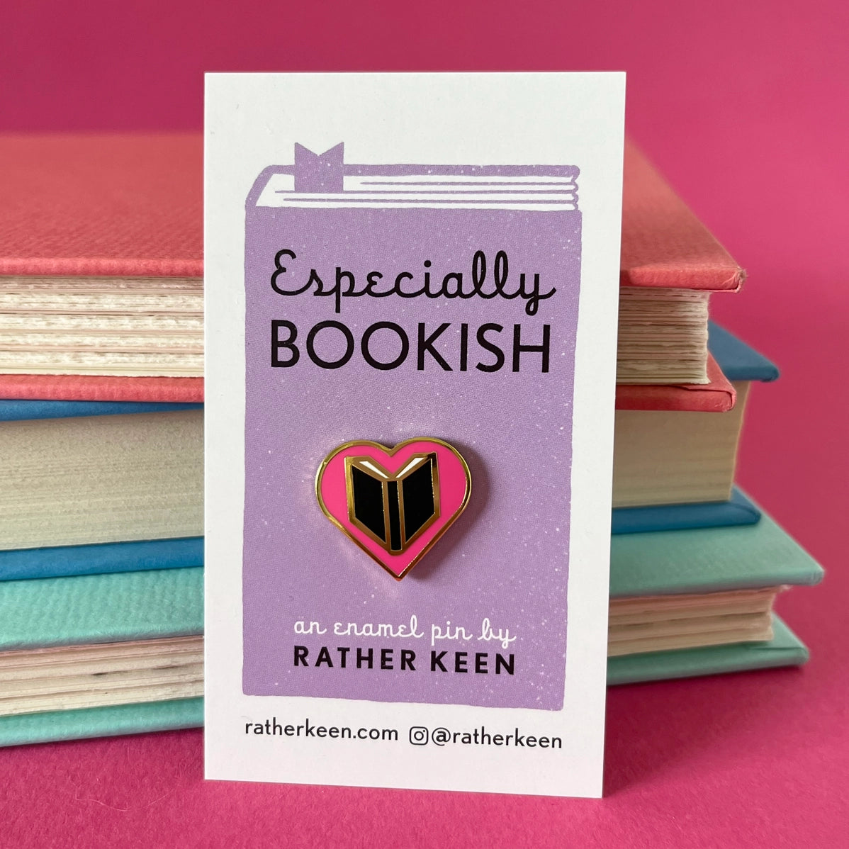 Enamel Pin - Book Heart