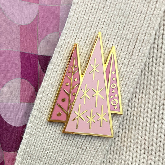 Enamel Pin - Christmas Tree Mid-Century