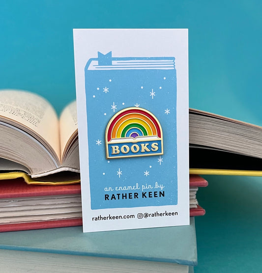 Enamel Pin - Rainbow Book