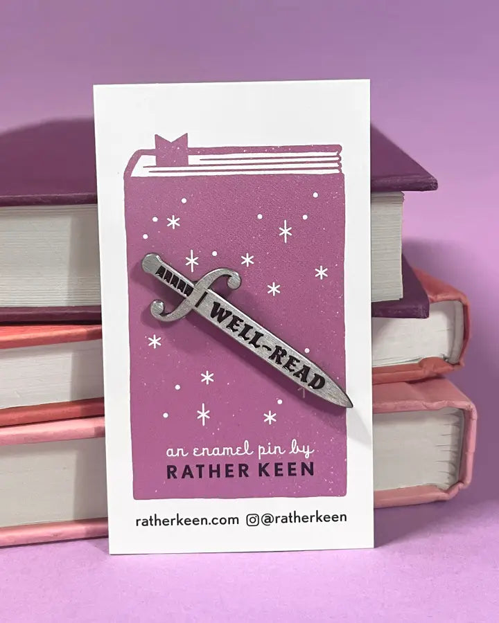 Enamel Pin - Well-Read Sword