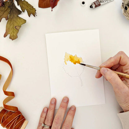 Watercolor Notecards - Fall Leaves