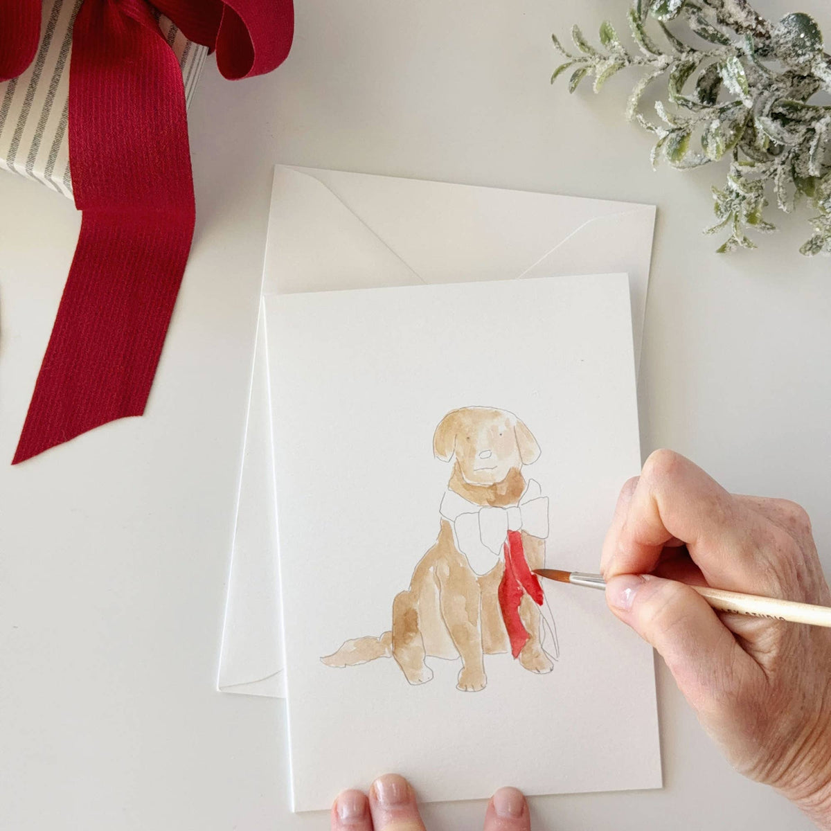 Watercolor Notecards - Festive Friends