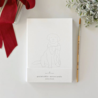 Watercolor Notecards - Festive Friends