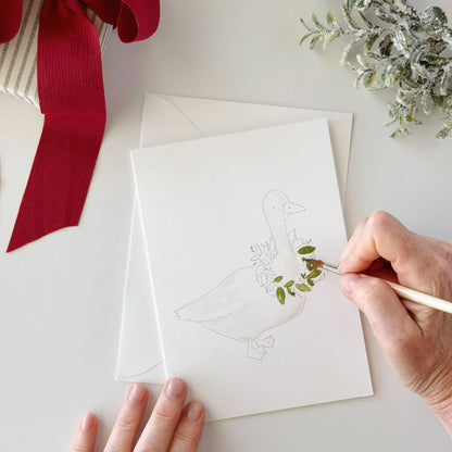 Watercolor Notecards - Festive Friends