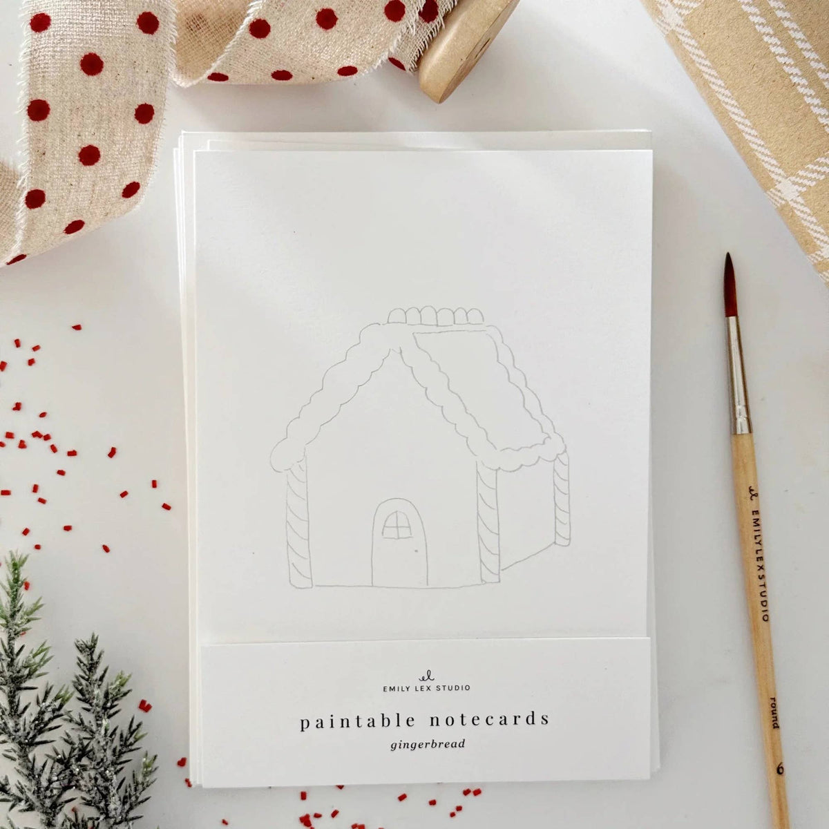 Watercolor Notecards - Gingerbread