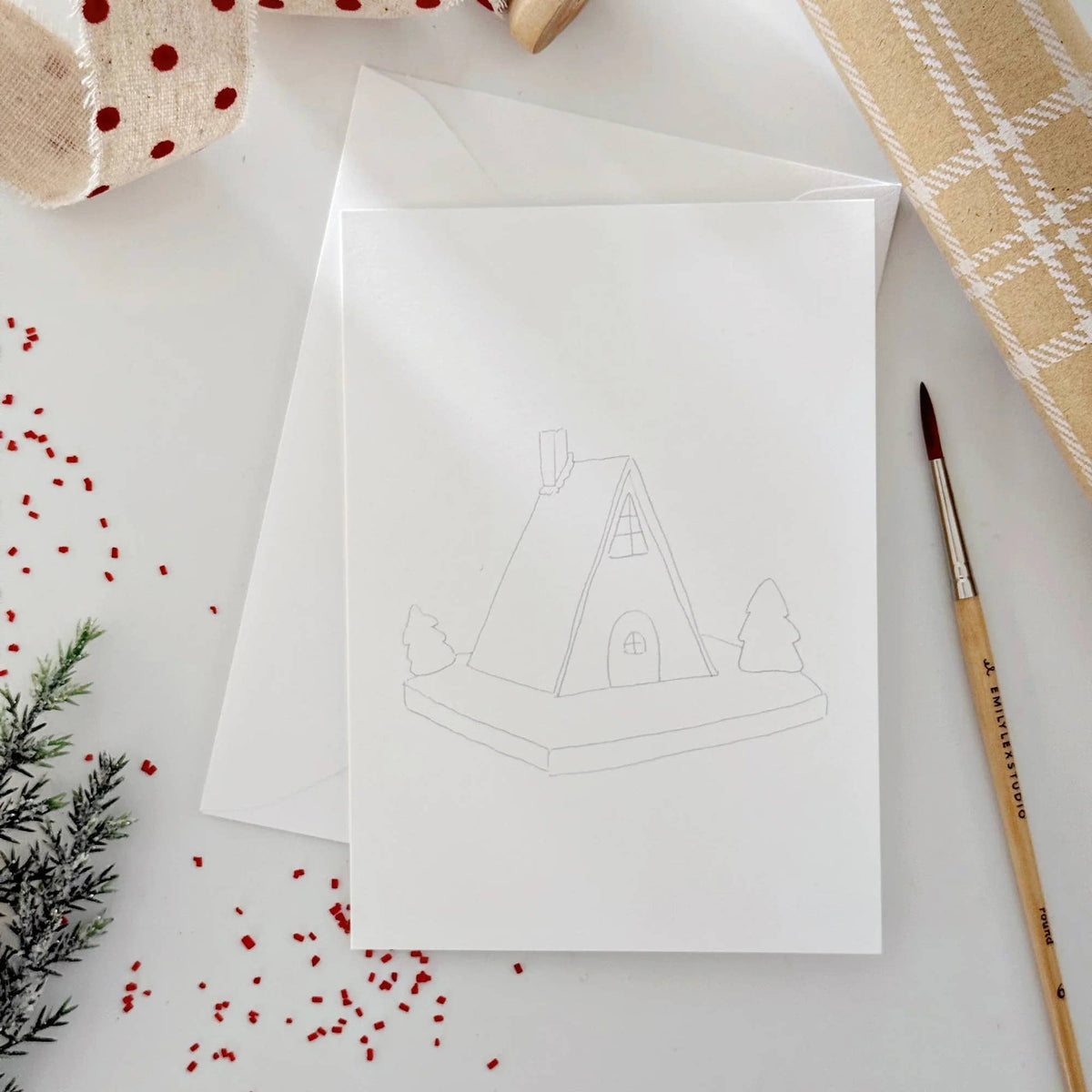 Watercolor Notecards - Gingerbread