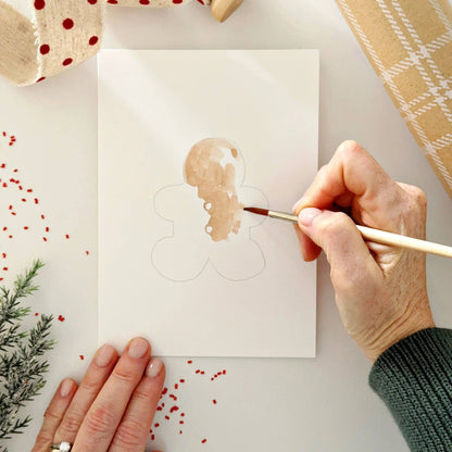 Watercolor Notecards - Gingerbread