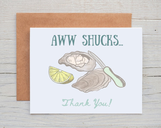 Greeting Card - Aww Shucks, Thank You!