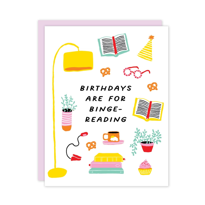 Greeting Card - Birthday Binge-Reading